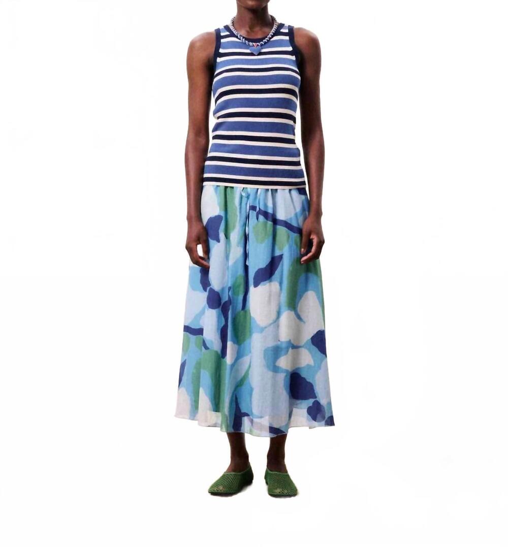 NEW FRNCH ceruleen tank top in blue
